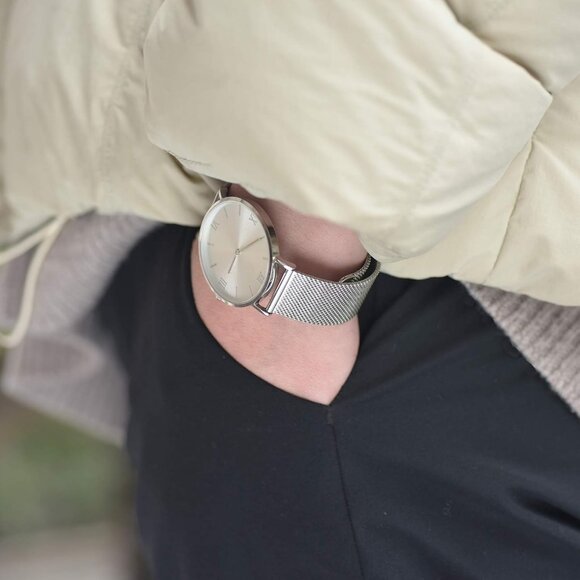 Stainless Steel Mesh Watch Band Men Women 16mm Breathable Quick Release - Picture 6 of 6